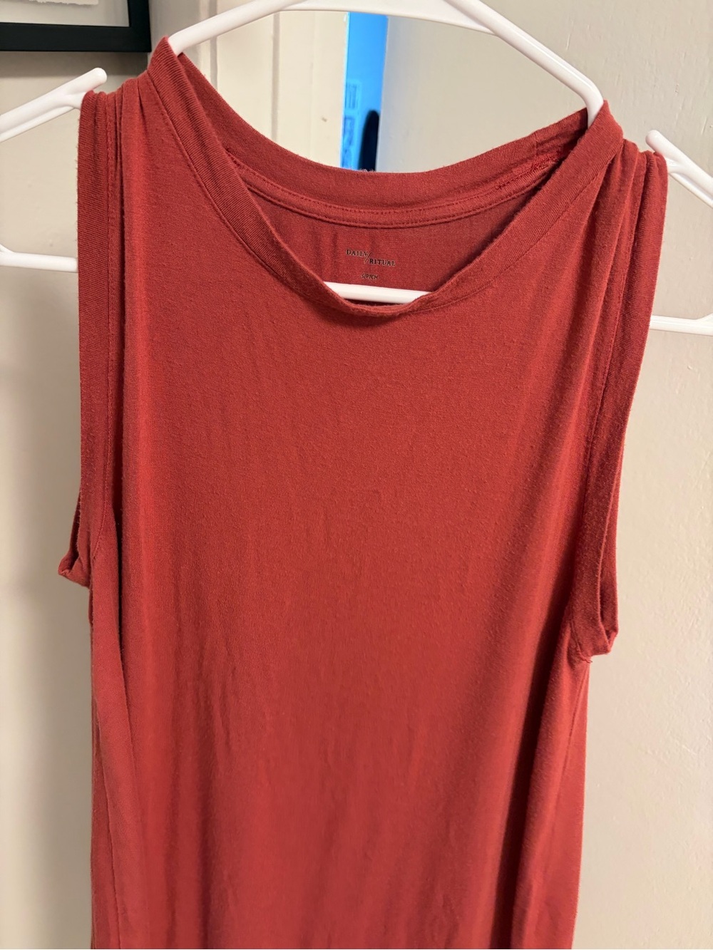 Daily Ritual Rust Red Crewneck Tank Dress - Picture 8 of 8